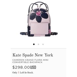 🌸SOLD🌸BNWT Kate Spade Backpack